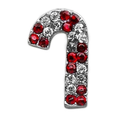 Holiday 10mm Slider Charm Red Candy Cane