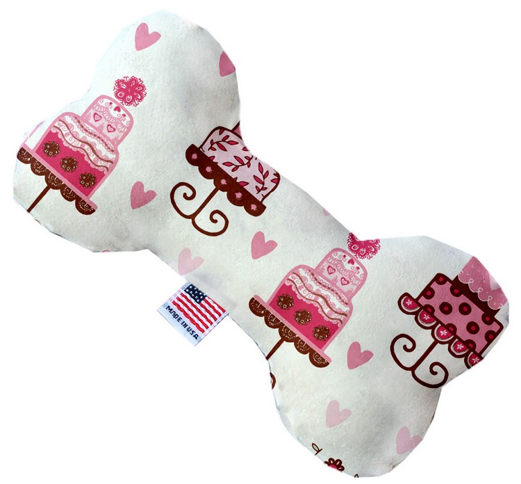 Pink Fancy Cakes 10 inch Stuffing Free Bone Dog Toy