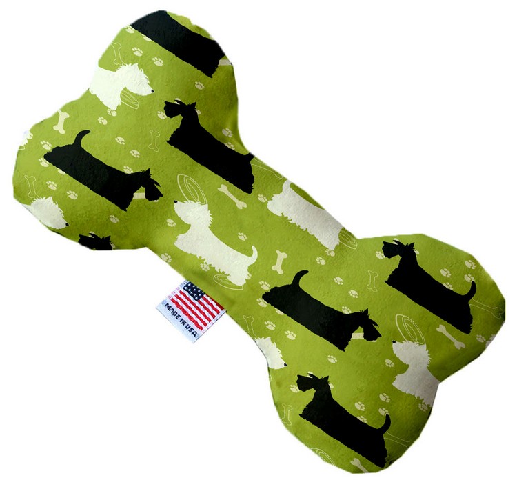 Scottie and Westie 6 inch Canvas Bone Dog Toy