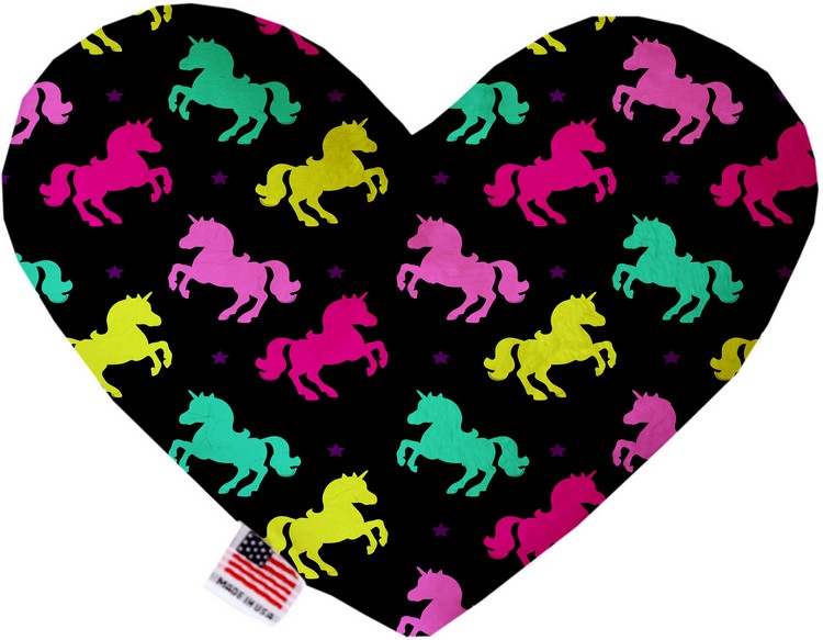 Confetti Unicorns 8 inch Canvas Heart Dog Toy