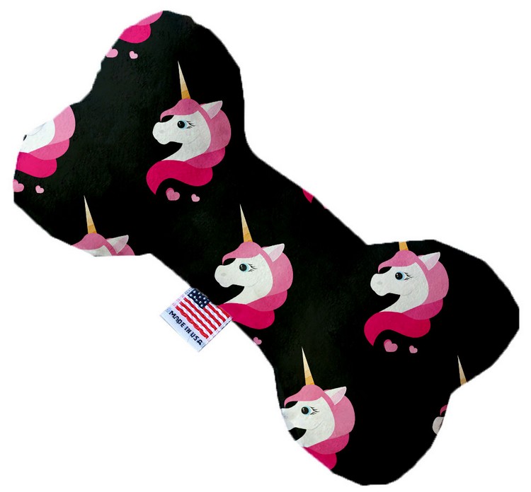 Pretty Pink Unicorns 8 inch Canvas Bone Dog Toy