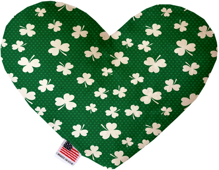 Shamrock 8 inch Stuffing Free Heart Dog Toy