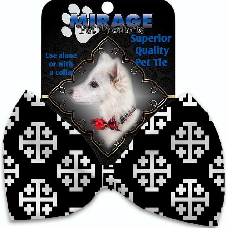 Jerusalem Cross Pet Bow Tie Collar Accessory with Velcro