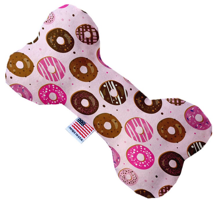 Pink Donuts 8 inch Stuffing Free Bone Dog Toy