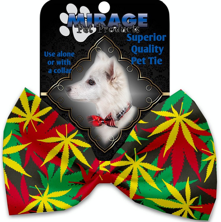 Rasta Mary Jane Pet Bow Tie Collar Accessory with Velcro