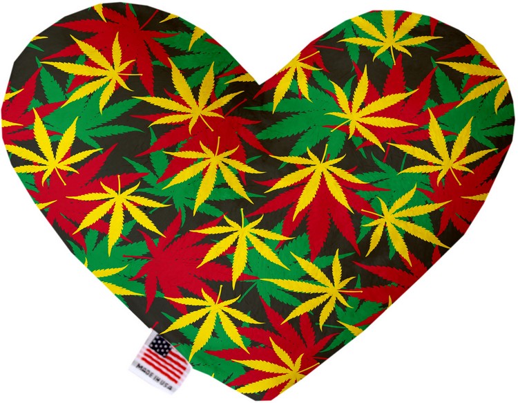 Rasta Mary Jane 8 inch Canvas Heart Dog Toy