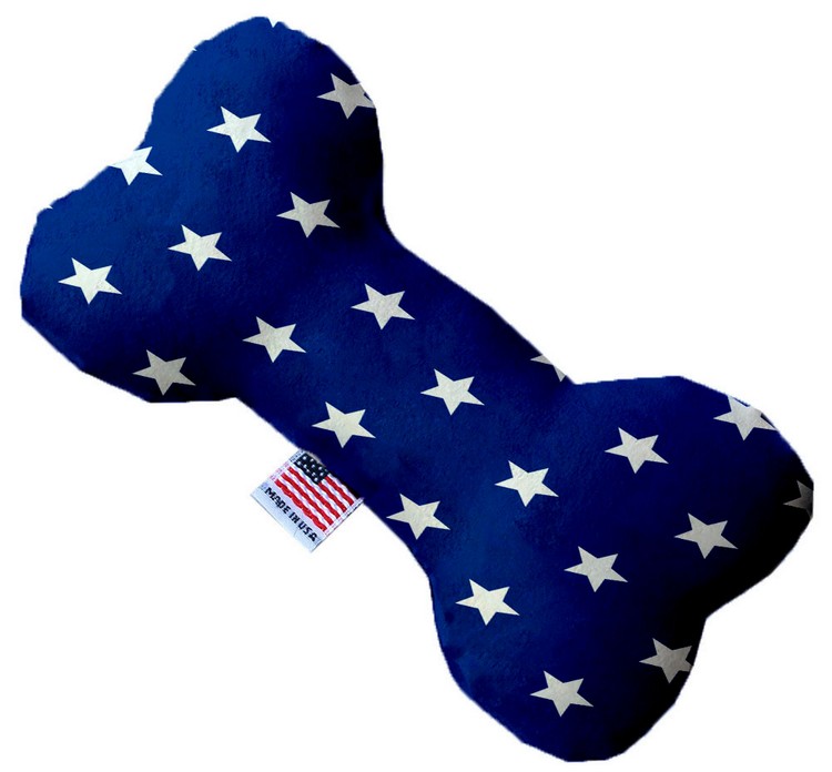 Blue Stars 8 inch Stuffing Free Bone Dog Toy