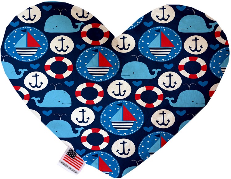 Anchors Away 6 inch Canvas Heart Dog Toy