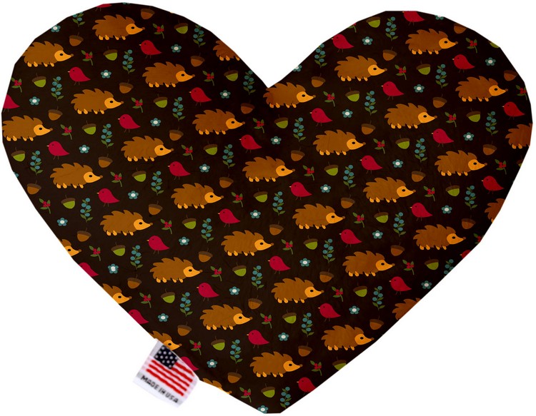 Hedgehogs 8 inch Canvas Heart Dog Toy