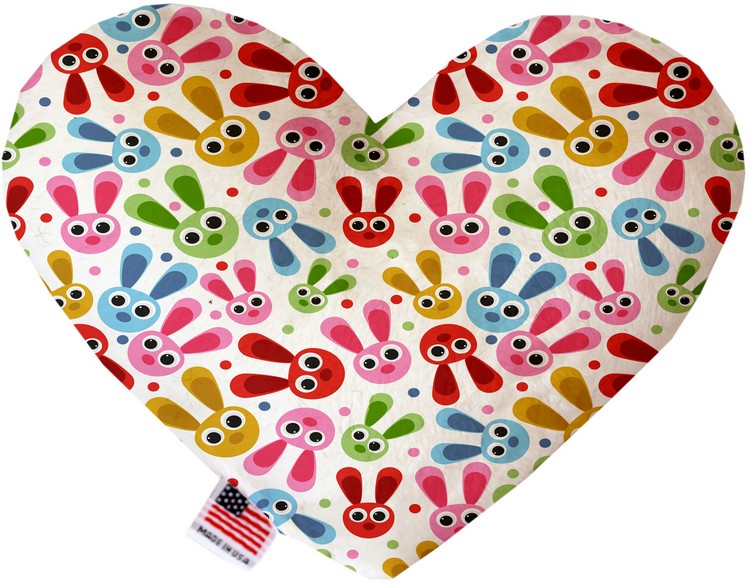 Funny Bunnies 6 inch Canvas Heart Dog Toy