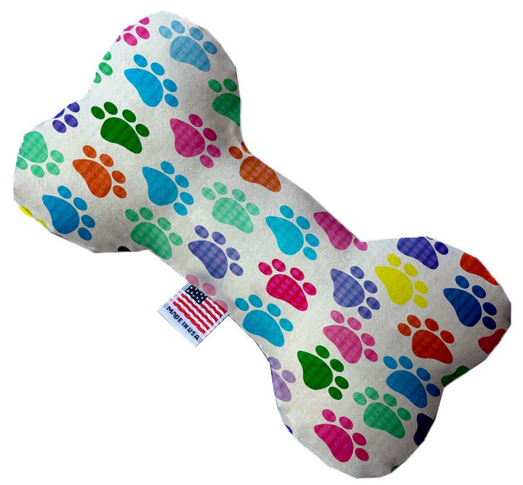 Confetti Paws 6 inch Canvas Bone Dog Toy