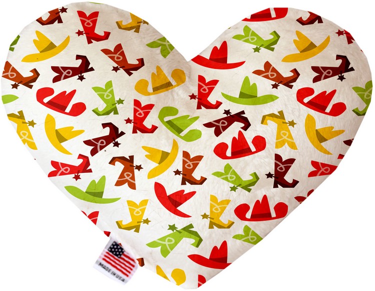 Cowboys 8 inch Canvas Heart Dog Toy