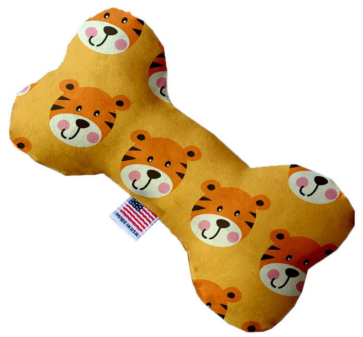 Tally the Tiger 8 inch Stuffing Free Bone Dog Toy