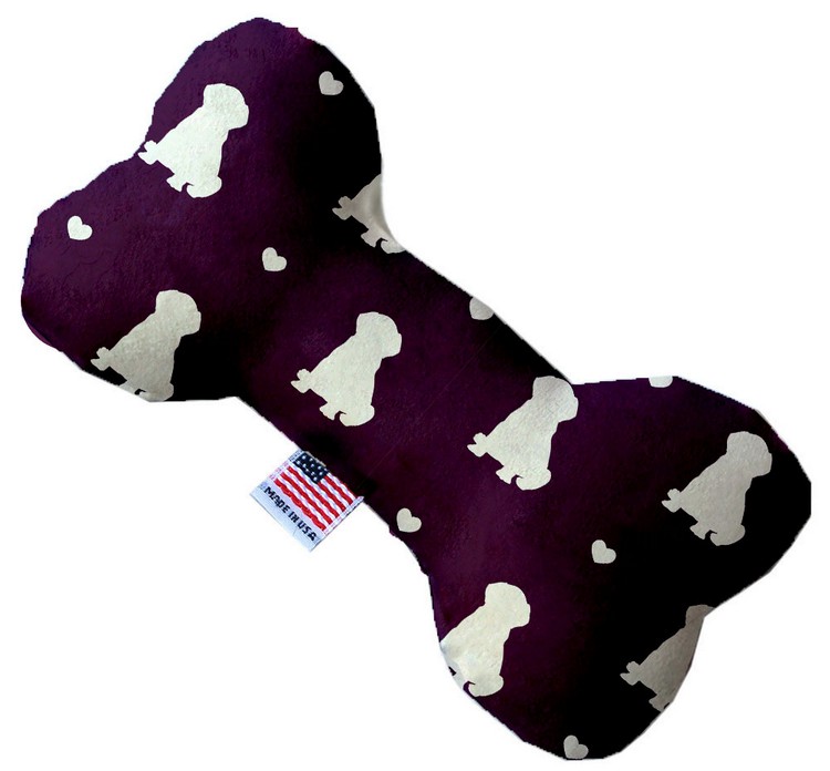 Purple Puppy Love 6 inch Stuffing Free Bone Dog Toy