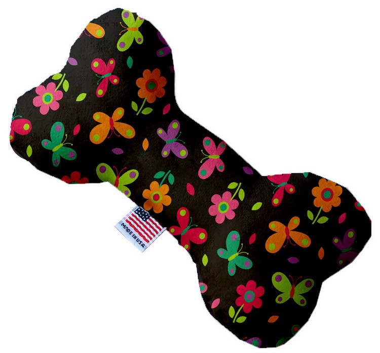 Butterflies in Brown 8 inch Canvas Bone Dog Toy