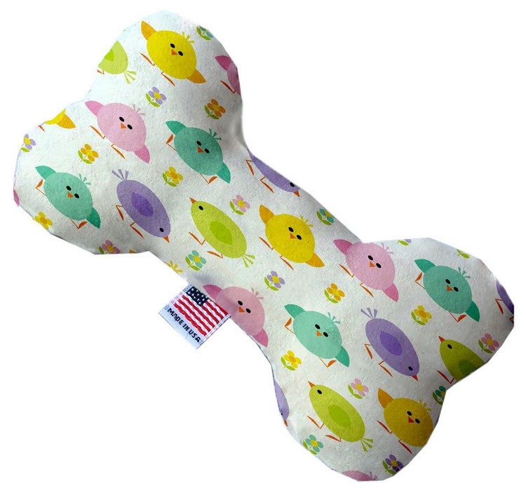 Easter Chickadees 6 inch Canvas Bone Dog Toy