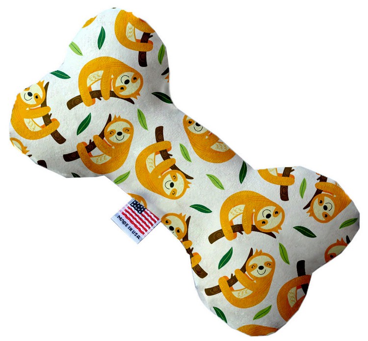 Sleepy Sloths 6 inch Canvas Bone Dog Toy