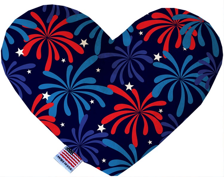 Fireworks 6 inch Canvas Heart Dog Toy