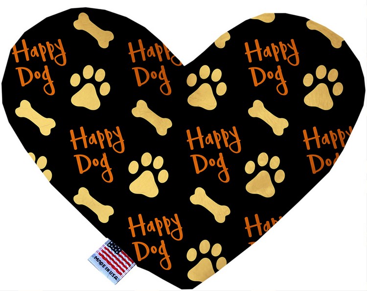 Happy Dog 6 inch Canvas Heart Dog Toy