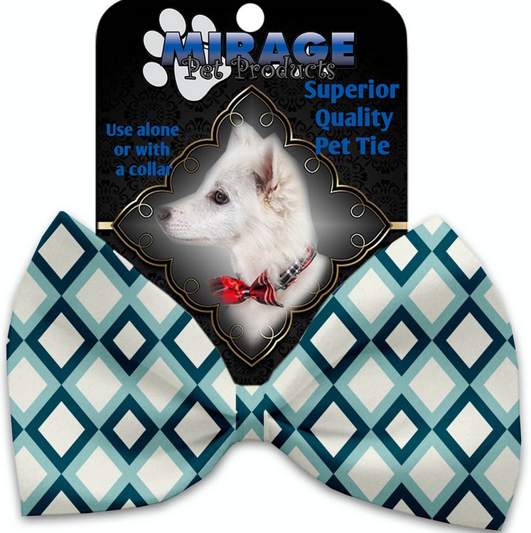 Blue Diamonds Pet Bow Tie