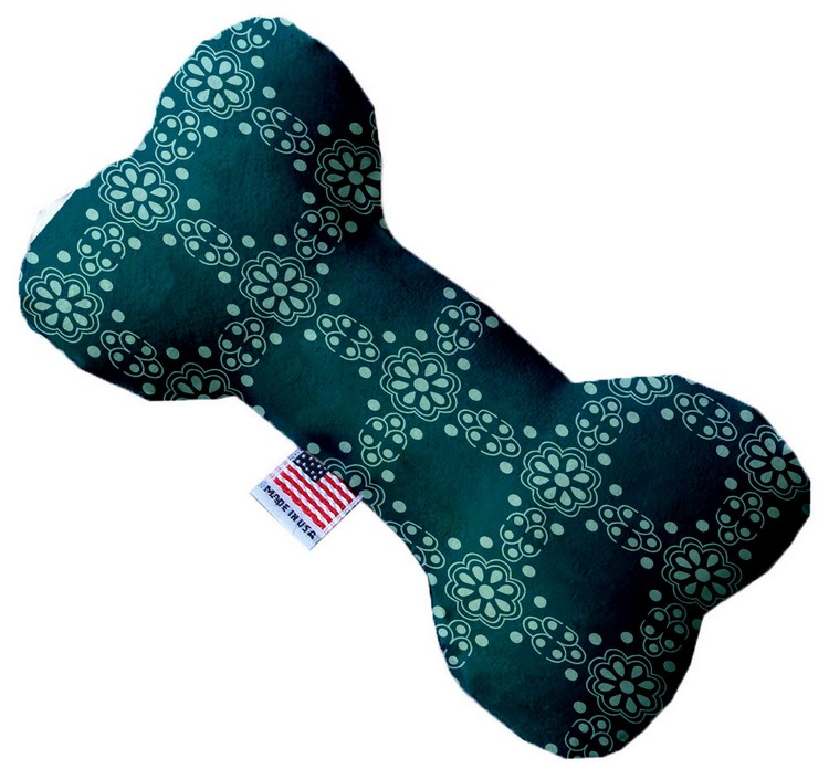 Blue Flowers 6 inch Canvas Bone Dog Toy