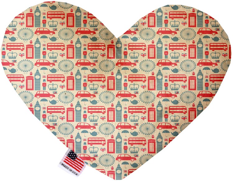 London Love 8 inch Canvas Heart Dog Toy