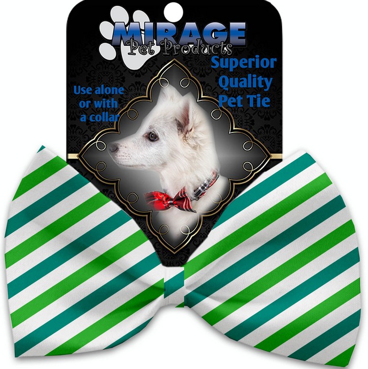 Lucky Stripes Pet Bow Tie Collar Accessory with Velcro