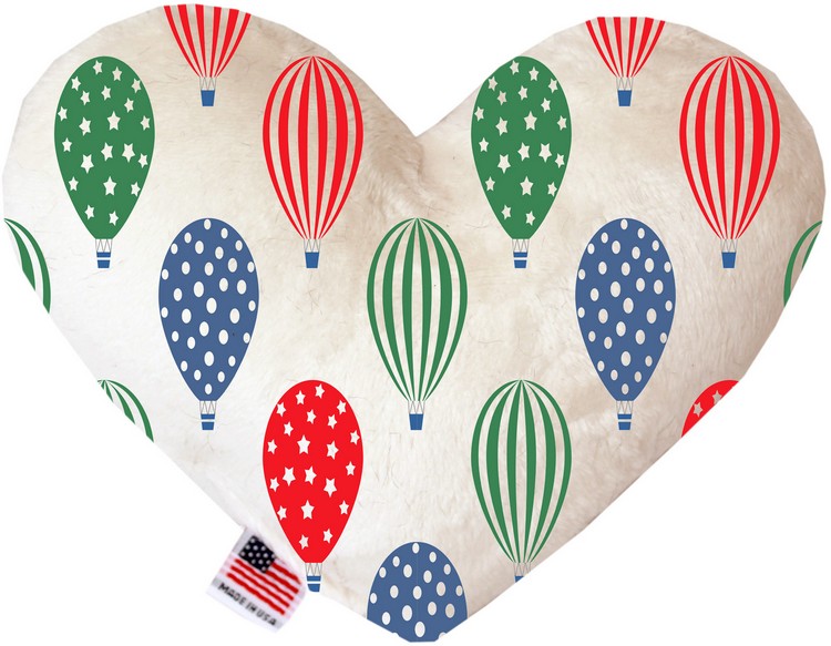 Hot Air Balloons 6 Inch Canvas Heart Dog Toy