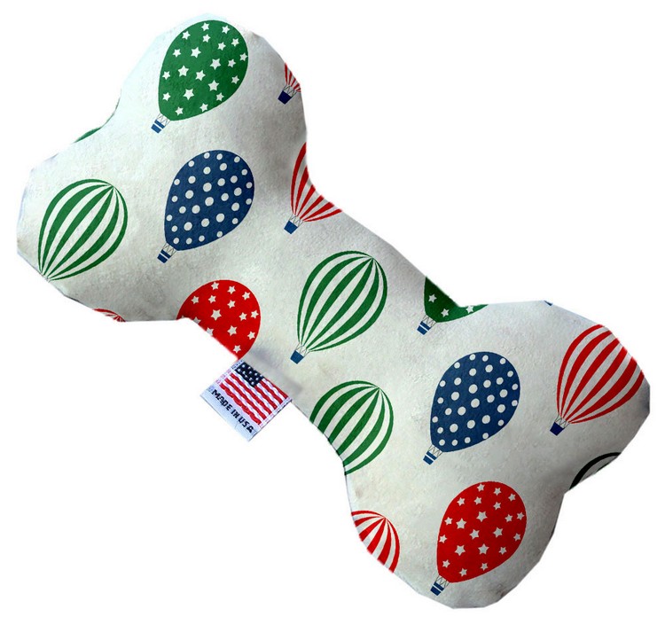 Hot Air Balloons 6 Inch Canvas Bone Dog Toy