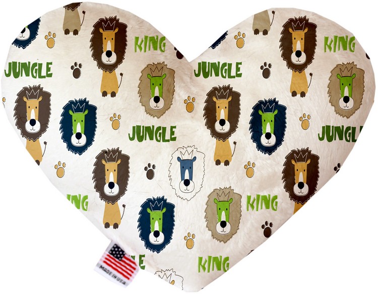 King of the Jungle 6 Inch Canvas Heart Dog Toy