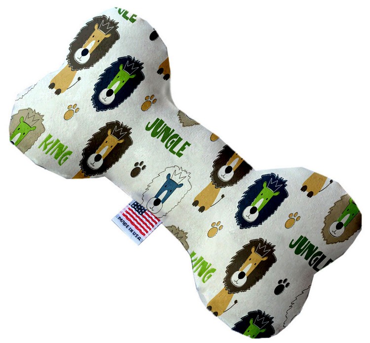 King of the Jungle 8 Inch Canvas Bone Dog Toy