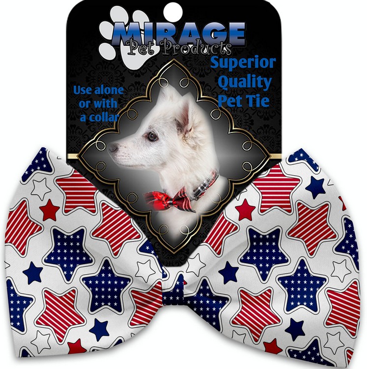 Patriotic Stars Pet Bow Tie