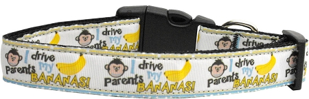 Monkey Madness Nylon Dog Collar XS