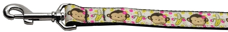 Monkeys and Bananas Nylon Dog Leash 5/8 inch wide 6ft Long