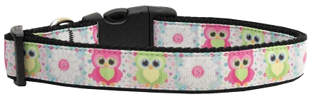 Sweet as Sugar Owls Nylon Cat Collar