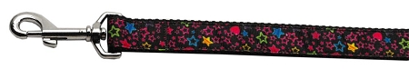 Black Star Nylon Dog Leash 5/8 inch wide 6ft Long