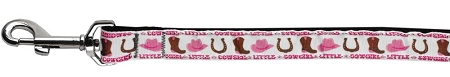 Little Cowgirl Nylon Ribbon Pet Leash 1 wide 6ft