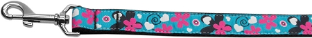 Aqua Love Nylon Ribbon Dog Collars 1 wide 6ft Leash