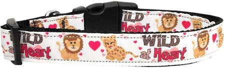 Wild at Heart Nylon Dog Collar Medium Narrow