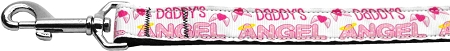 Daddy's Angel Nylon Dog Leash 5/8 inch wide 6ft Long