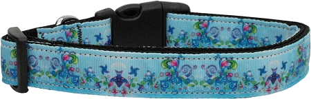 Dreamy Blue Nylon Dog Collar XS