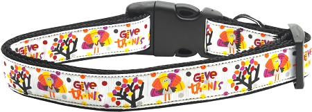 Give Thanks Nylon Dog Collar XS