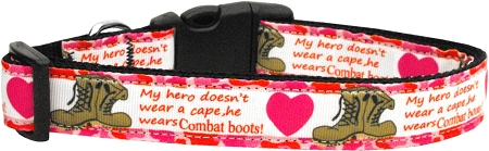 Combat Boots Nylon Dog Collar SM