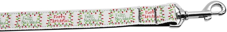 Feliz Navidad Nylon Dog Leash 5/8 inch wide 6ft Long