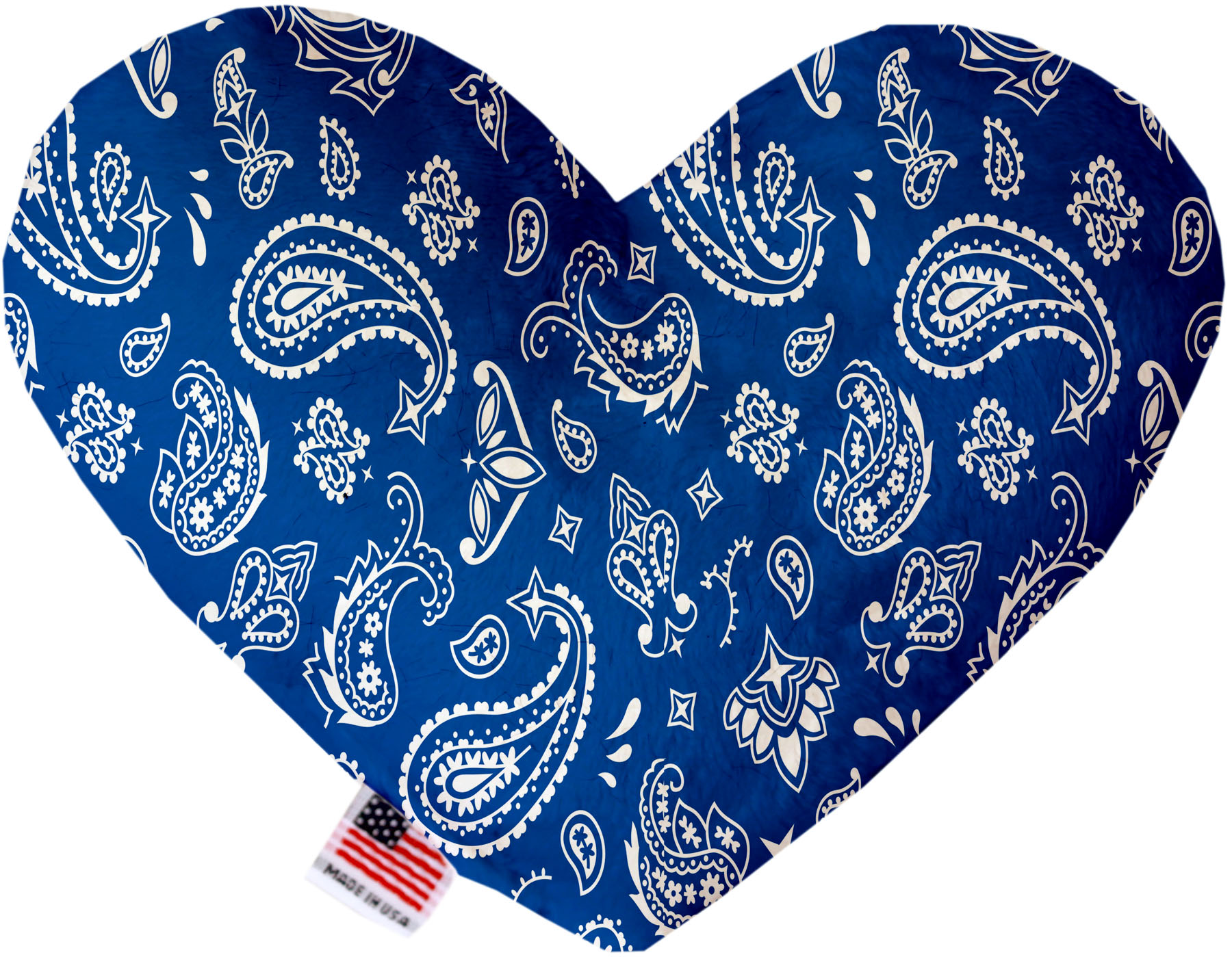 Blue Western 8 Inch Heart Dog Toy