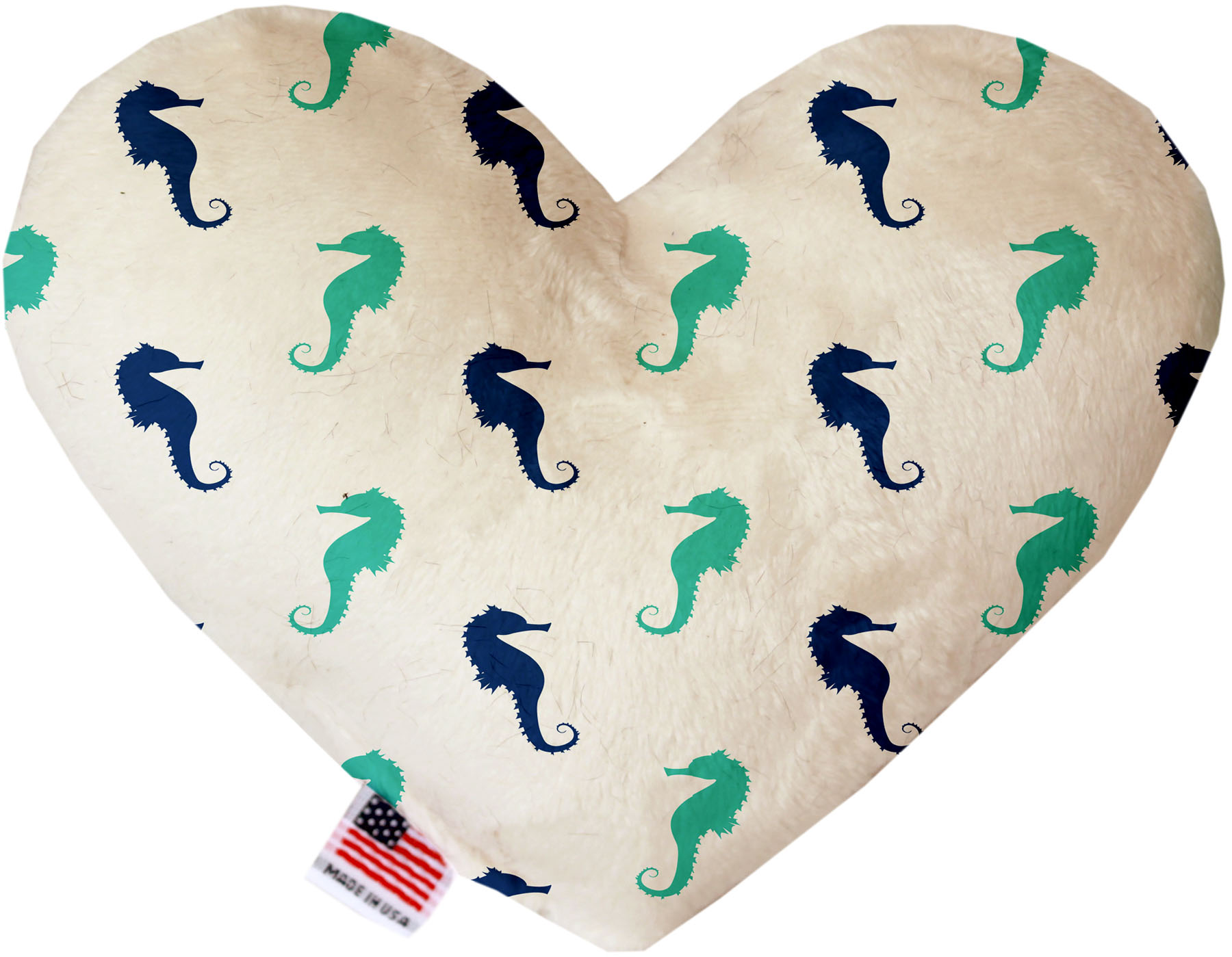 Seahorses 8 inch Stuffing Free Heart Dog Toy