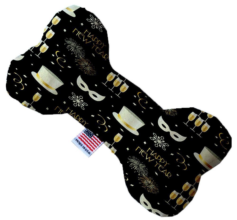 Fancy New Year 6 Inch Stuffing Free Bone Dog Toy