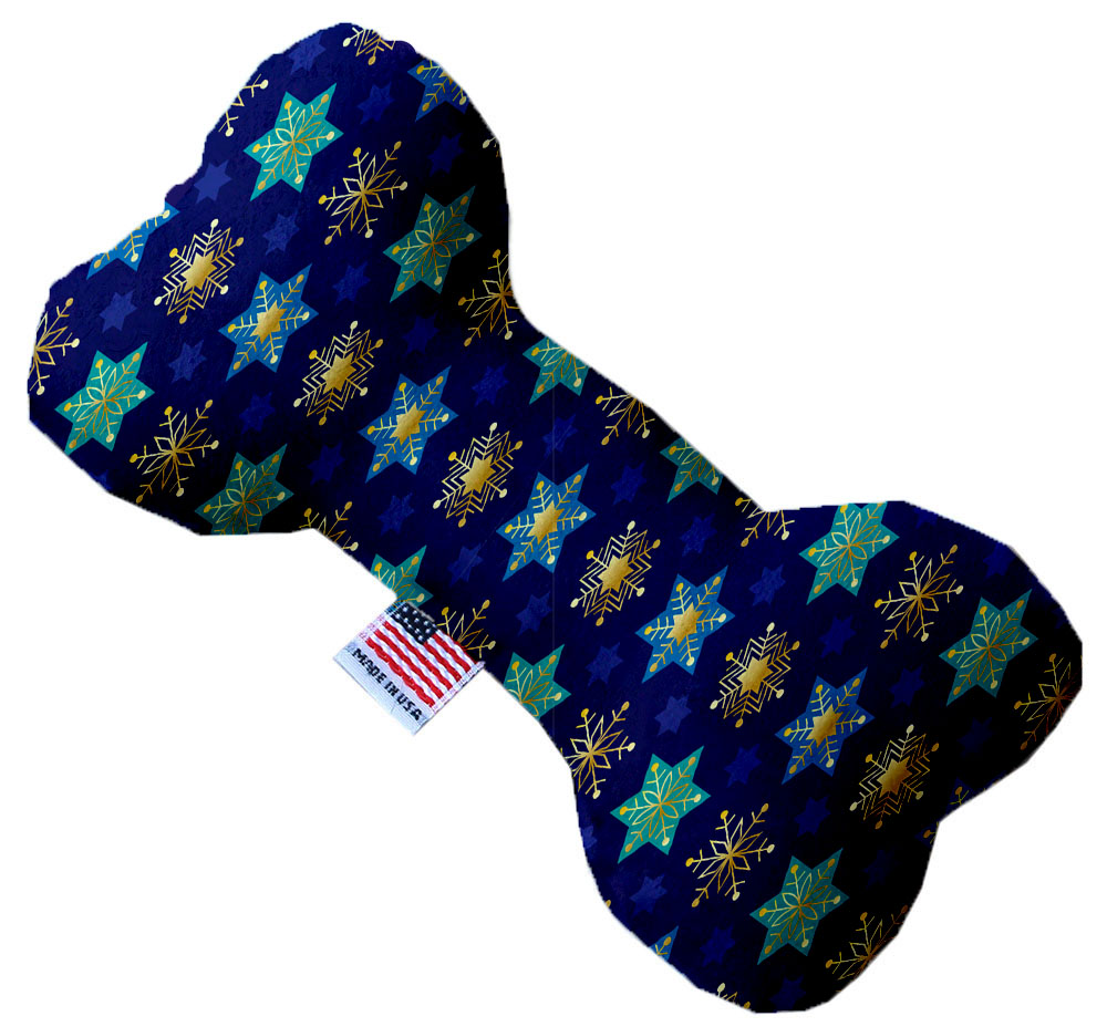 Star of David and Snowflakes 6 Inch Canvas Bone Dog Toy