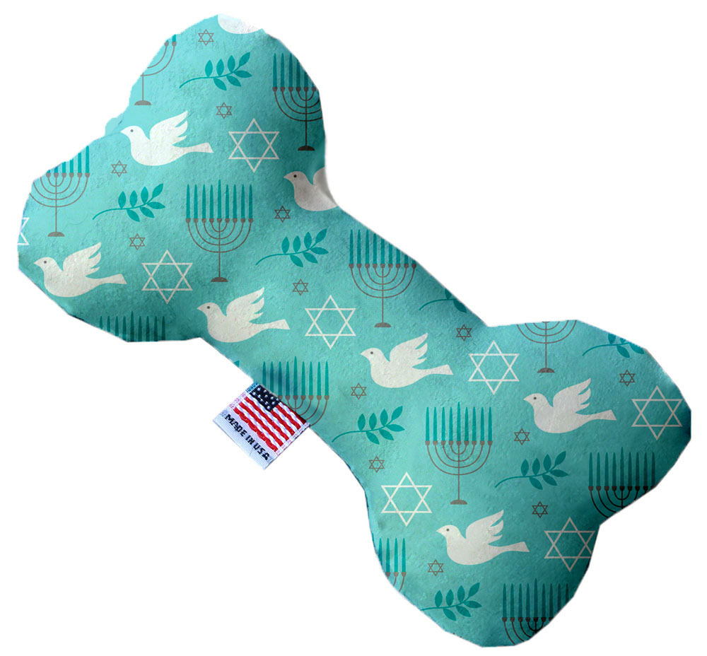 Peace and Hanukkah 6 inch Stuffing Free Bone Dog Toy