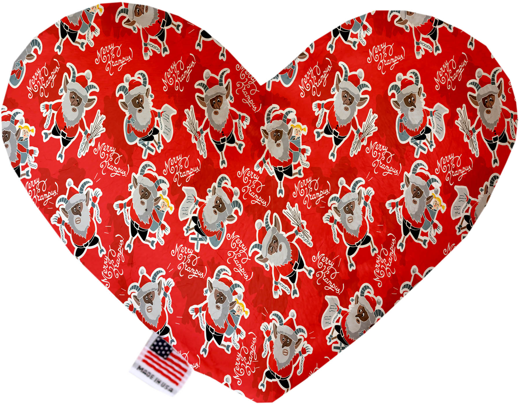 Krampus 8 Inch Canvas Heart Dog Toy